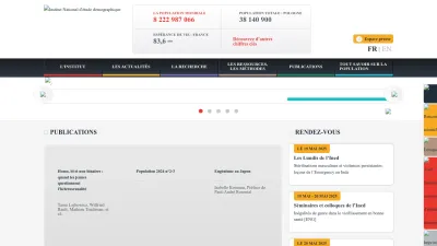 Screenshot of Ined.fr