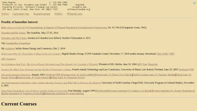 Screenshot of Moglen.law.columbia.edu