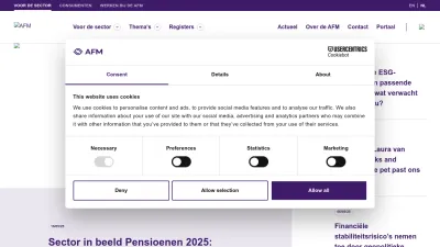 Screenshot of Afm.nl