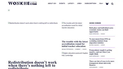 Screenshot of Wonkhe.com
