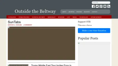 Screenshot of Outsidethebeltway.com