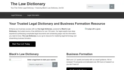 Screenshot of Thelawdictionary.org