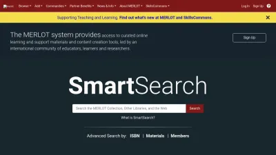 Screenshot of Merlot.org