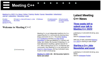 Screenshot of Meetingcpp.com