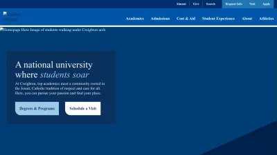 Screenshot of Creighton.edu