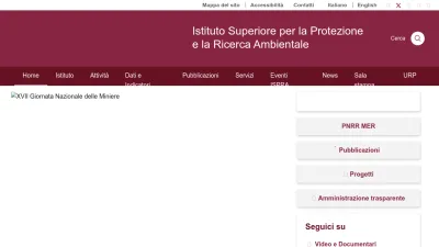 Screenshot of Isprambiente.gov.it