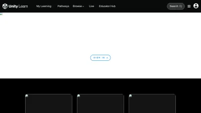 Screenshot preview of learn.unity.com