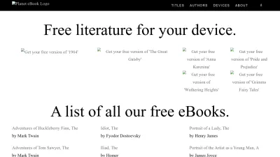 Screenshot of Planetebook.com