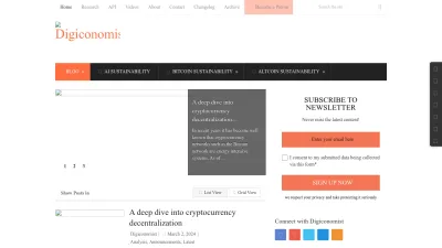 Screenshot preview of digiconomist.net