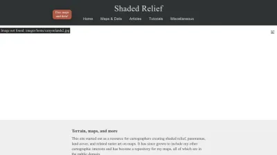 Screenshot of Shadedrelief.com