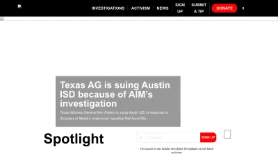 Screenshot of Aim.org