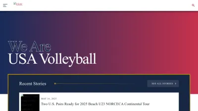 Screenshot of Usavolleyball.org