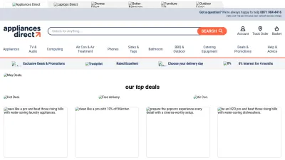 Screenshot of Appliancesdirect.co.uk