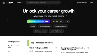 Screenshot of Maven.com