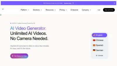 Screenshot of Heygen.com
