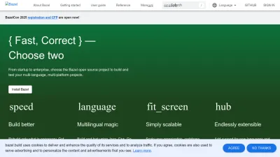 Screenshot preview of bazel.build