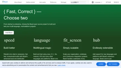 Screenshot of Bazel.build