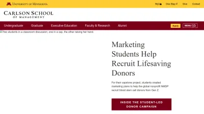 Screenshot of Carlsonschool.umn.edu