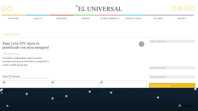 Screenshot of Eluniversal.com