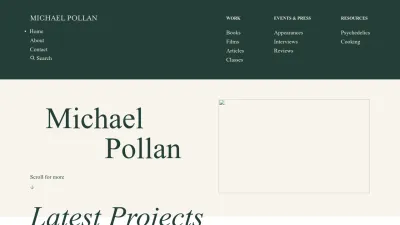 Screenshot preview of michaelpollan.com