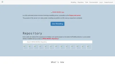 Screenshot preview of swissmodel.expasy.org