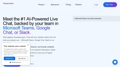 Screenshot of Socialintents.com