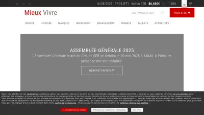 Screenshot of Groupeseb.com