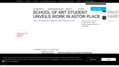 Screenshot of Cooper.edu