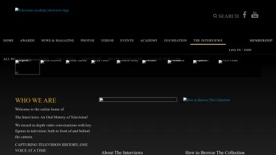 Screenshot preview of interviews.televisionacademy.com