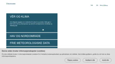 Screenshot of Met.no