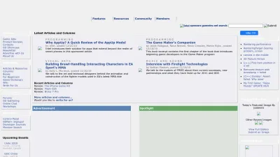Screenshot of Archive.gamedev.net