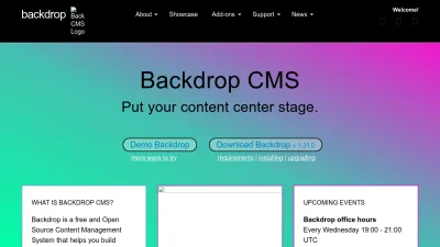 Screenshot of Backdropcms.org