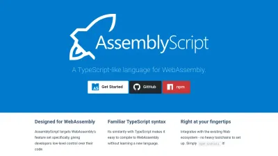 Screenshot of Assemblyscript.org