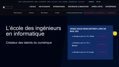 Screenshot of Epita.fr