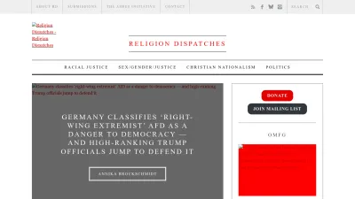 Screenshot of Religiondispatches.org