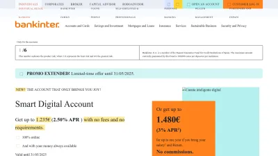 Screenshot of Bankinter.com
