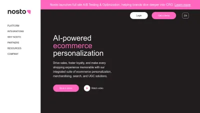 Screenshot preview of nosto.com