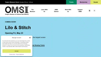 Screenshot of Omsi.edu
