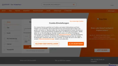 Screenshot of Verivox.de