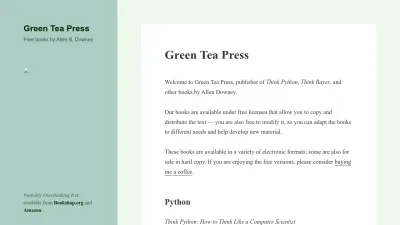 Screenshot of Greenteapress.com