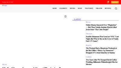 Screenshot of Showbiz411.com