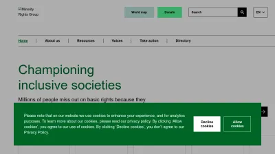 Screenshot of Minorityrights.org