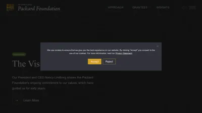 Screenshot of Packard.org