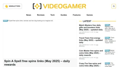 Screenshot of Videogamer.com