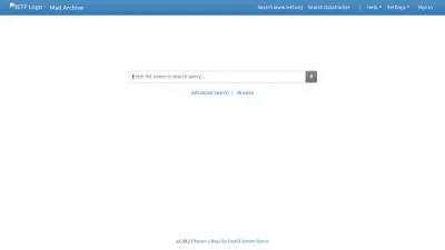 Screenshot of Mailarchive.ietf.org