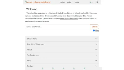 Screenshot of Dhammatalks.org