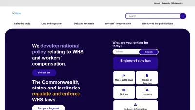 Screenshot of Safeworkaustralia.gov.au