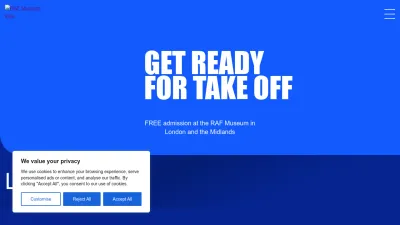 Screenshot of Rafmuseum.org.uk