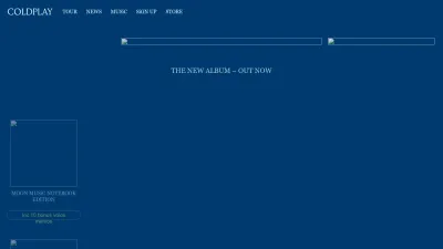Screenshot preview of coldplay.com