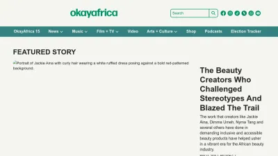 Screenshot of Okayafrica.com